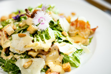 Caesar salad on a plate