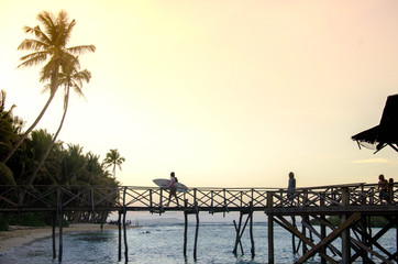 sunset surf siargao