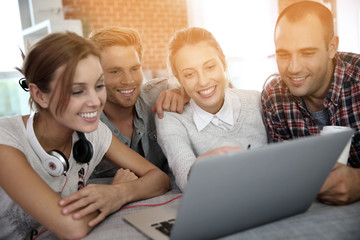 Group of young people in business meeting