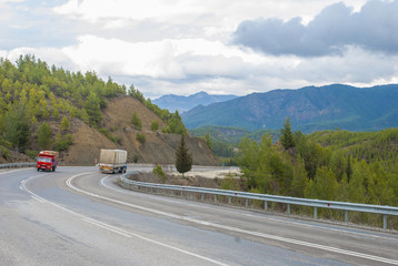 The highway in Turkey. Egirdir-Antalya.