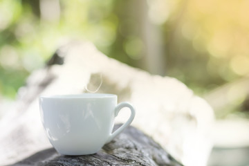 morning coffee in garden