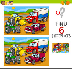 spot the differences with cars and vehicles