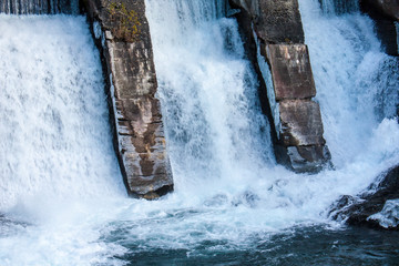 Old Hydro Power Station Waterfall Close Up