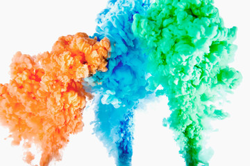Liquid Flow Orange Blue Green