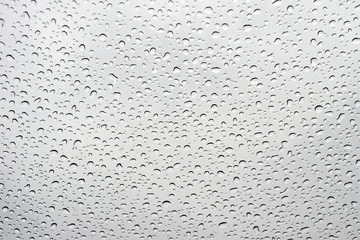 Drops of rain on a window glass