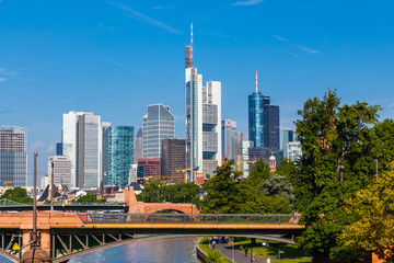 Frankfurt am Main, Ansicht von der Flößerbrücke. 31.07.2017.