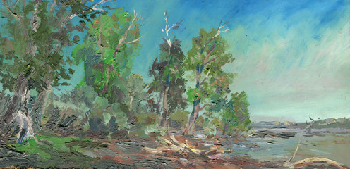 Bank of the river painting