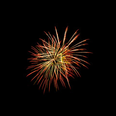 New Year celebration fireworks  - Vibrant color effect