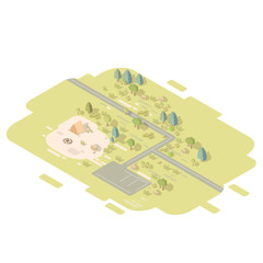 Isometric flat landscape
