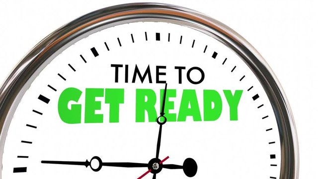 Time to Get Ready Prepared Clock Hands Ticking 3d Animation