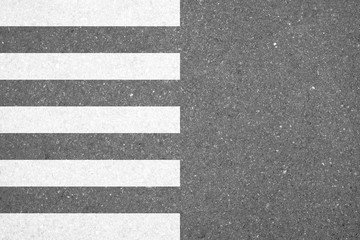 Zebra crosswalk on the road for safety crossing