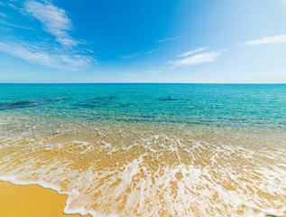 Fototapeta na wymiar Colorful shore in Costa Rei