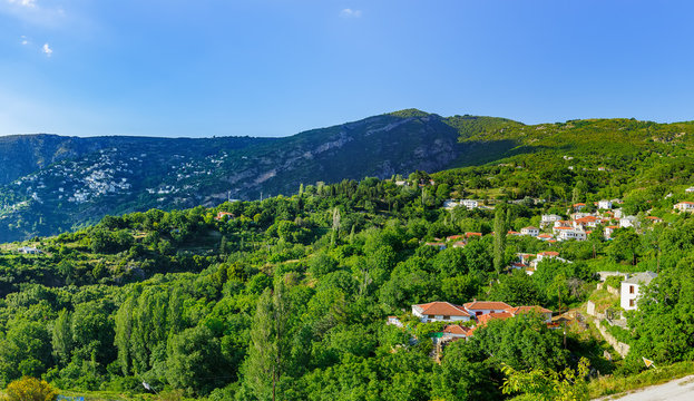 Greek village of Portaria, 13 km from the city of Volos