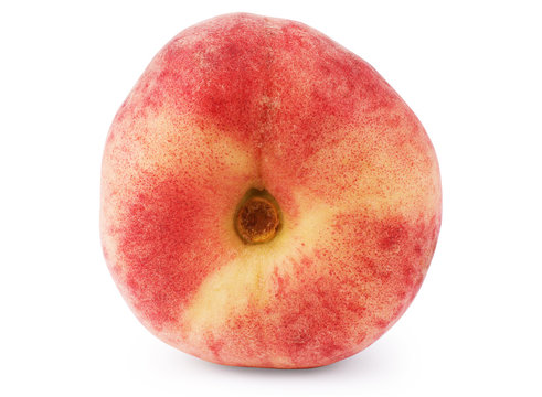 Nectarine fruit isolated on white background cutout