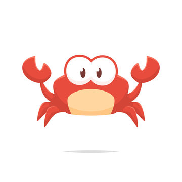 Cartoon crab vector isolated
