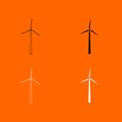Wind turbine icon .
