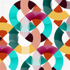 Obraz premium Colorful rings on grey background, modern geometric pattern design