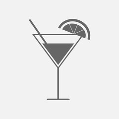 Cocktail icon. Vector illustration