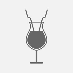 Cocktail icon. Vector illustration