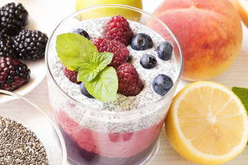 Chia and berry smoothie
