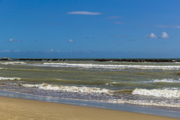 Fototapeta na wymiar Beach with sea shaken-6