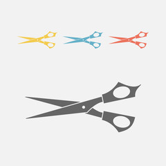 Scissors. Vector icon isolated