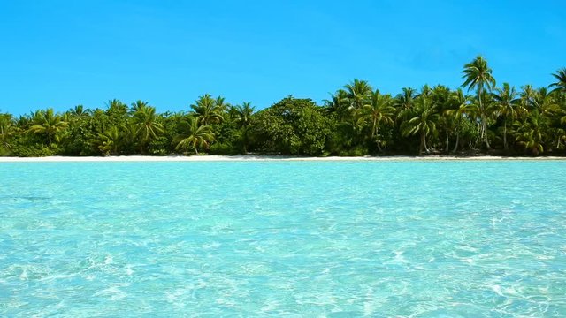paysage de plage paradisiaque &agrave; tahiti, polyn&eacute;sie 