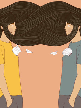 Illustration of two women
