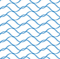 Black vector seamless wavy line pattern