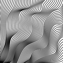 Abstract geometric pattern. Stripes texture. Black and white background. Vector illustration.