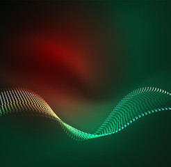 Vector wave particles background