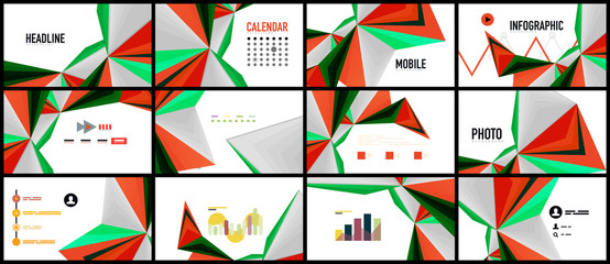 Modern triangle presentation template