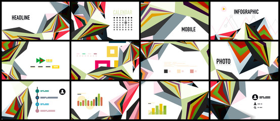 Modern triangle presentation template