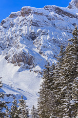Wintertime view on Mt. Titlis in Switzerland