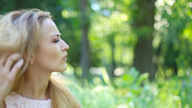 beautiful young woman waiting for someone. impatient woman looking around her