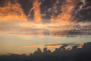 Beautiful scarlet sunset