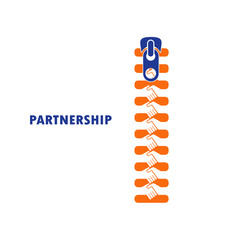 Zipper symbol and handshake businessman agreement on background.Shaking hands,successful transaction.Partnership,business deal and agreement concept.
