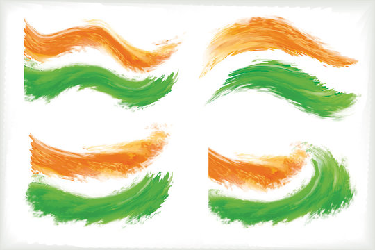 Different patterns of three colors