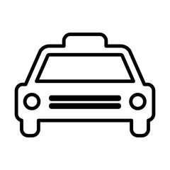 Taxi line icon. Cab outline sign. Vector pictogram