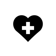 Obraz premium Black heart on white background.