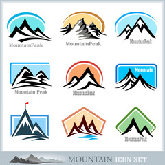 The mountain’s icons and clipart