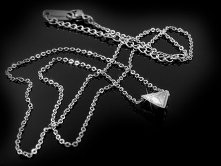 Fine Necklace with Zircon - Stainless Steel