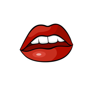 Pop art style lips sticker