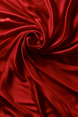 Red satin fabric background