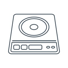 Fototapeta premium Induction cooktop Icon Isolated on White Background.vector illustration icon
