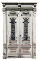 Obraz premium The ragged curved vinage wooden door