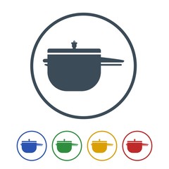 Pressure cooker Icon Isolated on White Background.vector illustration icon