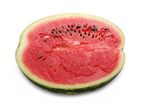 Fresh sliced watermelon isolated on white background