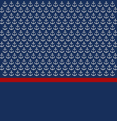 Background blue and red with anchors.