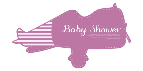 Isolated baby shower label